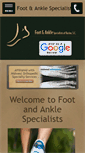Mobile Screenshot of footandanklespecialists.net