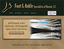 Tablet Screenshot of footandanklespecialists.net